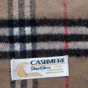 !00% Cashmere Tartan Beige Royal Rossi